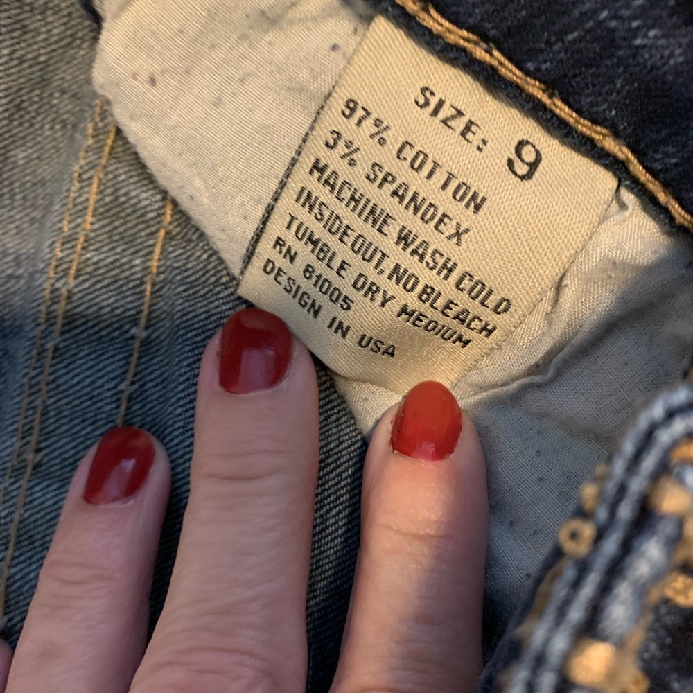 LA idol womens jeans Sz9 Pristine condition.  Bootcut & frayed bottoms. - Picture 5 of 6